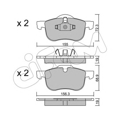 Photo Brake Pad Set, disc brake CIFAM 8223090