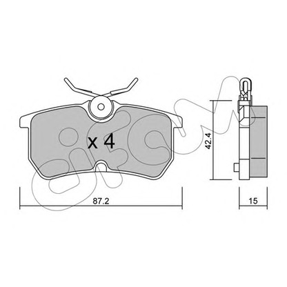 Photo Brake Pad Set, disc brake CIFAM 8223170