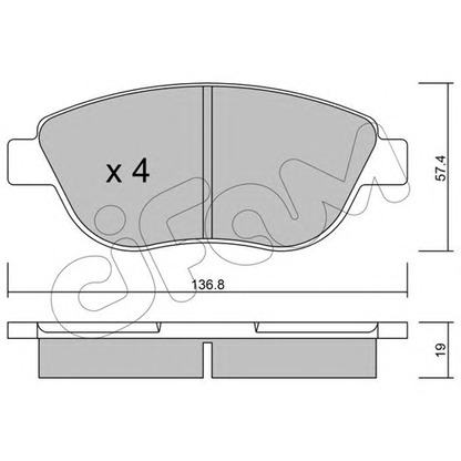 Photo Brake Pad Set, disc brake CIFAM 8223221