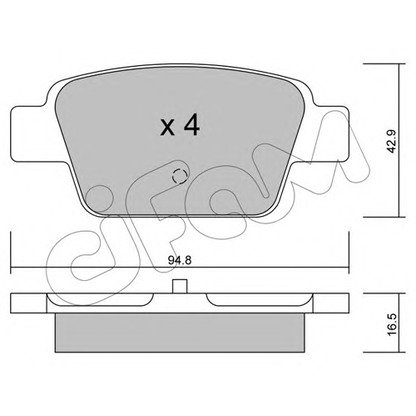 Photo Brake Pad Set, disc brake CIFAM 8223230