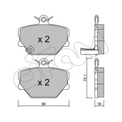 Foto Bremsbelagsatz, Scheibenbremse CIFAM 8223410