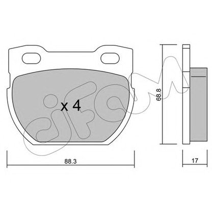 Photo Brake Pad Set, disc brake CIFAM 8223541