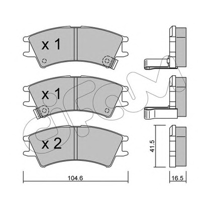 Photo Brake Pad Set, disc brake CIFAM 8223610