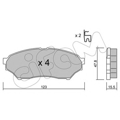 Photo Brake Pad Set, disc brake CIFAM 8223970