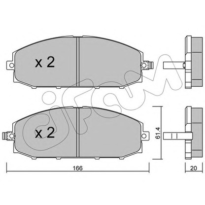 Photo Brake Pad Set, disc brake CIFAM 8224070