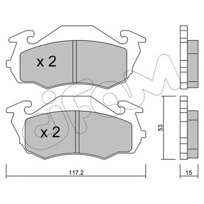 Photo Brake Pad Set, disc brake CIFAM 8224120