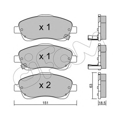 Photo Brake Pad Set, disc brake CIFAM 8224500