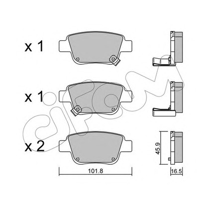 Фото Комплект тормозных колодок, дисковый тормоз CIFAM 8224510