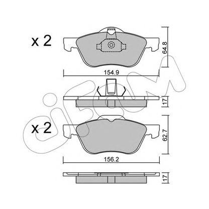 Photo Brake Pad Set, disc brake CIFAM 8224890