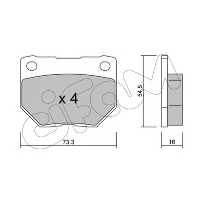 Photo Kit de plaquettes de frein, frein à disque CIFAM 8224940