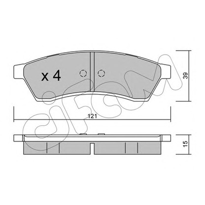 Photo Brake Pad Set, disc brake CIFAM 8225100