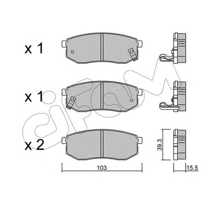 Photo Brake Pad Set, disc brake CIFAM 8225140