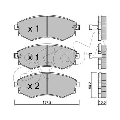 Photo Brake Pad Set, disc brake CIFAM 8225180