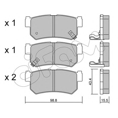 Photo Brake Pad Set, disc brake CIFAM 8225190