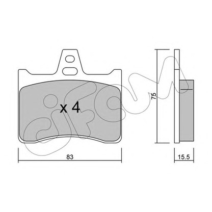 Фото Комплект тормозных колодок, дисковый тормоз CIFAM 8225310