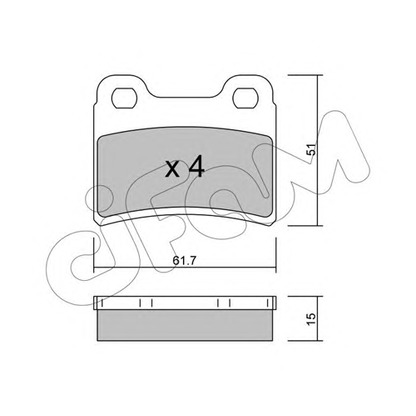 Photo Brake Pad Set, disc brake CIFAM 8225350