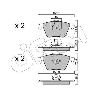 Photo Brake Pad Set, disc brake CIFAM 8225493