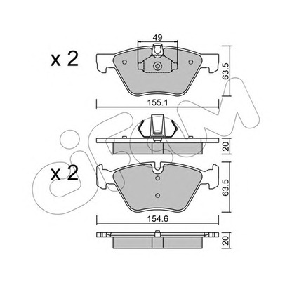 Photo Brake Pad Set, disc brake CIFAM 8225570