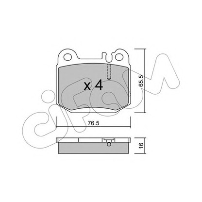 Photo Kit de plaquettes de frein, frein à disque CIFAM 8225640