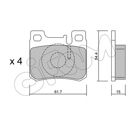 Photo Kit de plaquettes de frein, frein à disque CIFAM 8225660