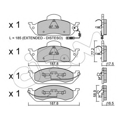 Photo Brake Pad Set, disc brake CIFAM 8225690