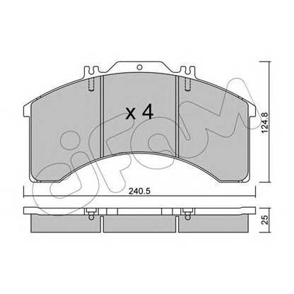 Photo Brake Pad Set, disc brake CIFAM 8225810