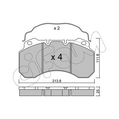 Photo Brake Pad Set, disc brake CIFAM 8225880