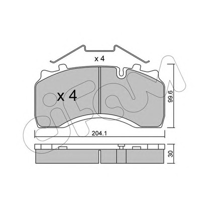 Foto Kit pastiglie freno, Freno a disco CIFAM 8225900