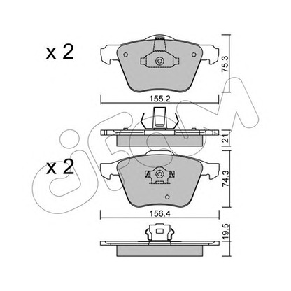 Photo Brake Pad Set, disc brake CIFAM 8225990