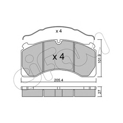 Photo Brake Pad Set, disc brake CIFAM 8226030