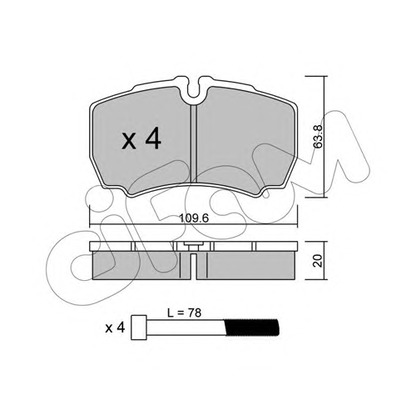 Photo Brake Pad Set, disc brake CIFAM 8226040