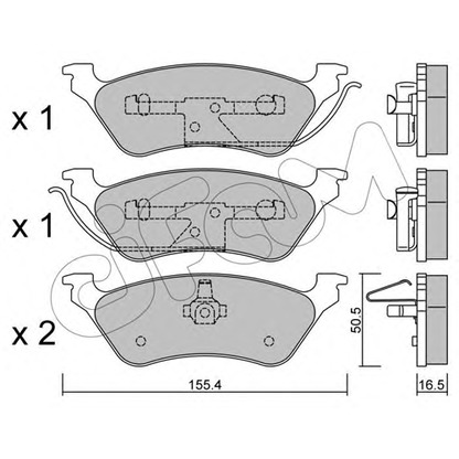 Photo Brake Pad Set, disc brake CIFAM 8226250