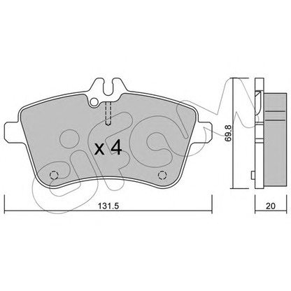 Photo Brake Pad Set, disc brake CIFAM 8226470