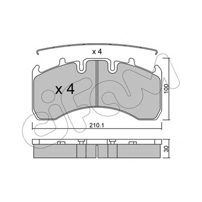 Photo Brake Pad Set, disc brake CIFAM 8226500