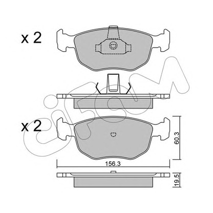 Photo Brake Pad Set, disc brake CIFAM 8226560