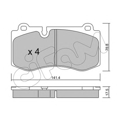 Photo Brake Pad Set, disc brake CIFAM 8226690