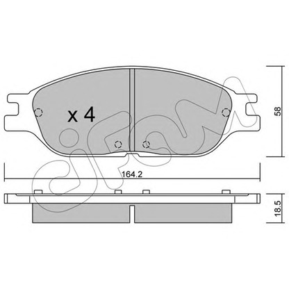 Photo Brake Pad Set, disc brake CIFAM 8226820