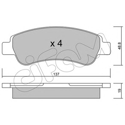 Photo Brake Pad Set, disc brake CIFAM 8227100