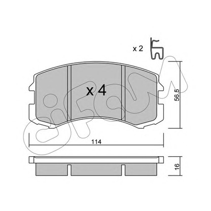 Photo Brake Pad Set, disc brake CIFAM 8227360