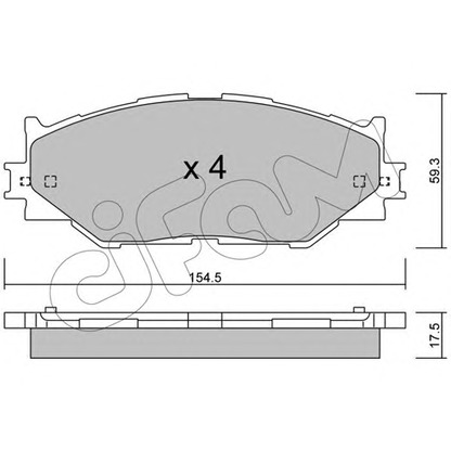 Photo Brake Pad Set, disc brake CIFAM 8227600