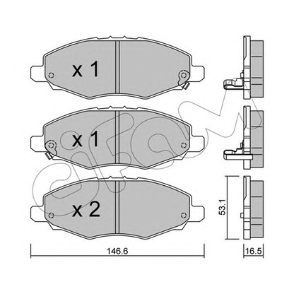 Photo Brake Pad Set, disc brake CIFAM 8227980