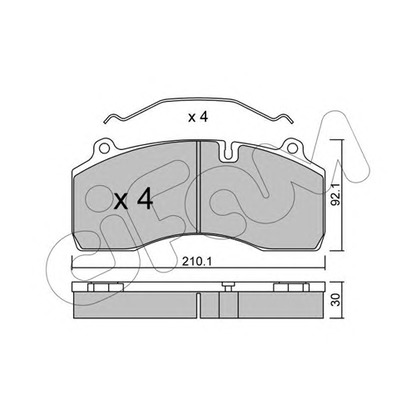 Foto Kit pastiglie freno, Freno a disco CIFAM 8228070