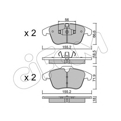 Photo Brake Pad Set, disc brake CIFAM 8226755