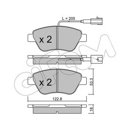 Photo Brake Pad Set, disc brake CIFAM 8223213