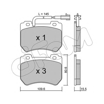 Photo Brake Pad Set, disc brake CIFAM 8228480