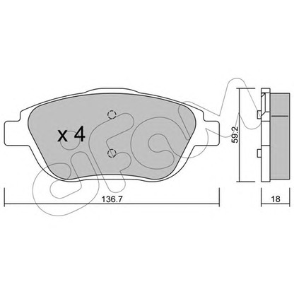 Photo Brake Pad Set, disc brake CIFAM 8228520