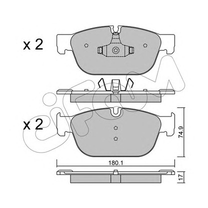 Photo Brake Pad Set, disc brake CIFAM 8228540