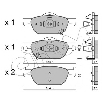 Photo Brake Pad Set, disc brake CIFAM 8228660