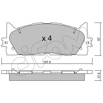 Photo Brake Pad Set, disc brake CIFAM 8228820