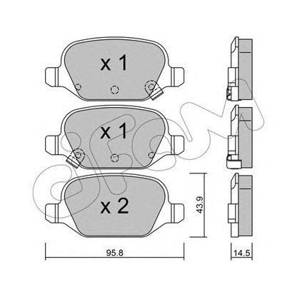 Photo Brake Pad Set, disc brake CIFAM 8223245